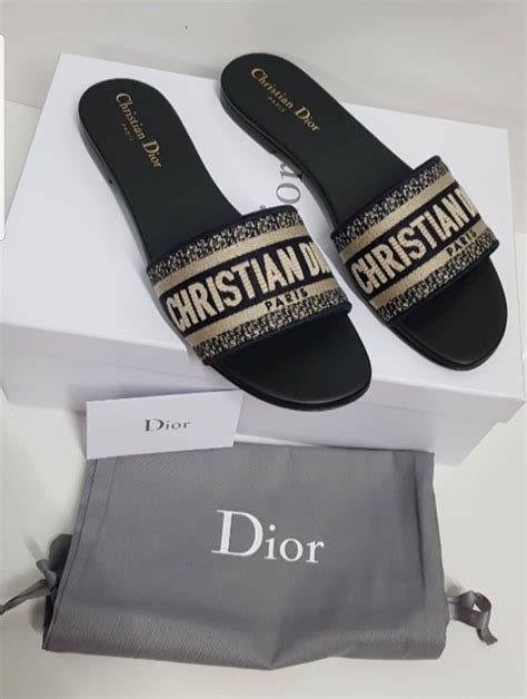 christian dior women's flip flops|Dior flat sandals.